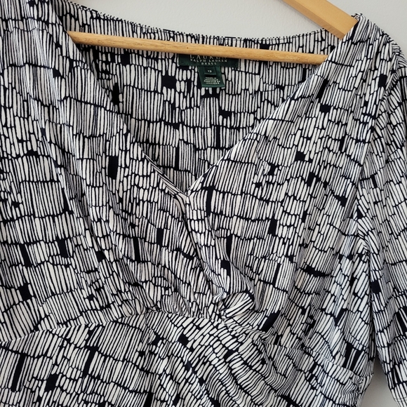 Ralph Lauren Graphic Design Wrap Dress Size 12 - Picture 7 of 14